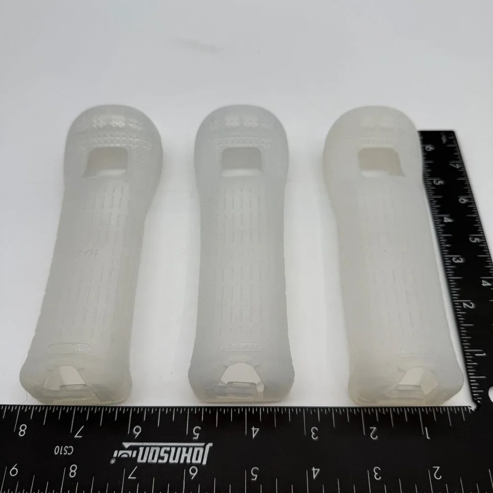 Nintendo Wii‎ Remote Controller Silicone Skin Case Cover - Lot of 3 Clear